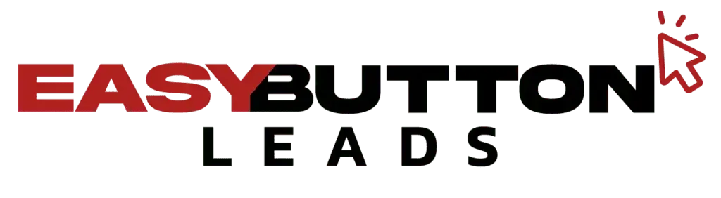 Logo for EasyButtonLeads with a mouse click icon.