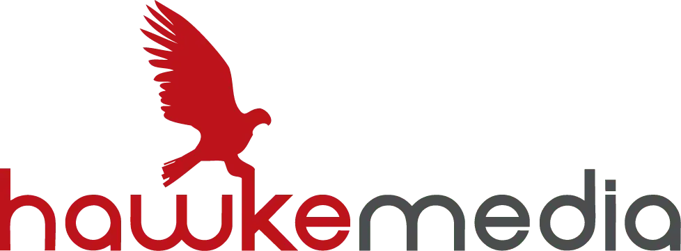 Red hawk logo with 